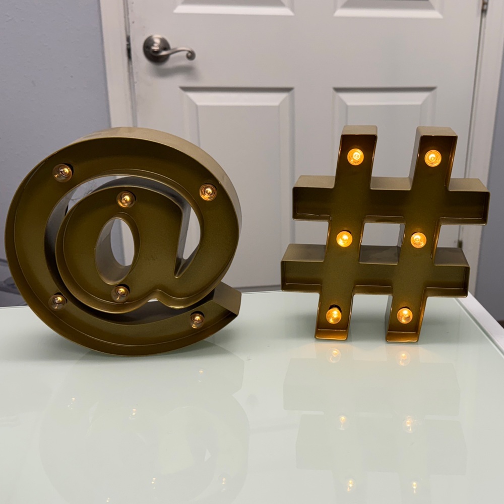 Gold LED Wall Decor Set
